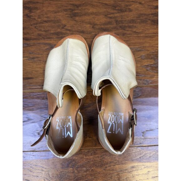 MIZ MOOZ New York Found Genuine Leather Sandal, Ankle Buckle, Linen, Sz 40 - Picture 3 of 11